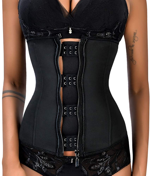 Latex Shapewear Waist Trainer Women's Latex Rubber Waist Training Cincher Corset - Underbust Body Shaper With Steel Boning Waist Training Corset - Foto 3