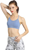 FITTIN Strappy Yoga Bra - Seamless Padded for Sports Gym Workout Fitness