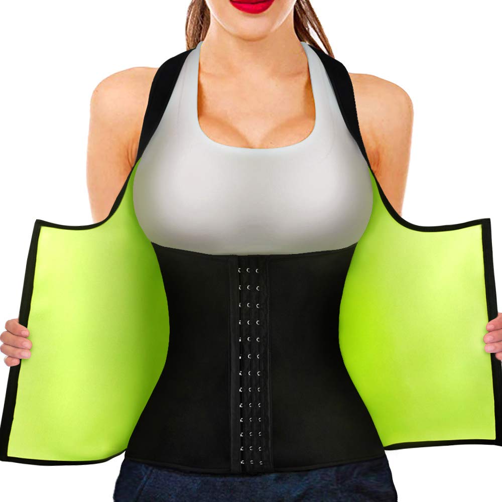Yamadan Neoprene Underbust Waist Trainer Sweat Zipper Vest Weight Loss Body Shaper for Women