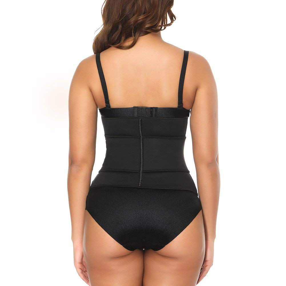TWINS FLAME TWINS FLAME Women's Waist Trainer Sauna Belt Hourglass Shaper Neoprene Sweat Corset for Weight Loss