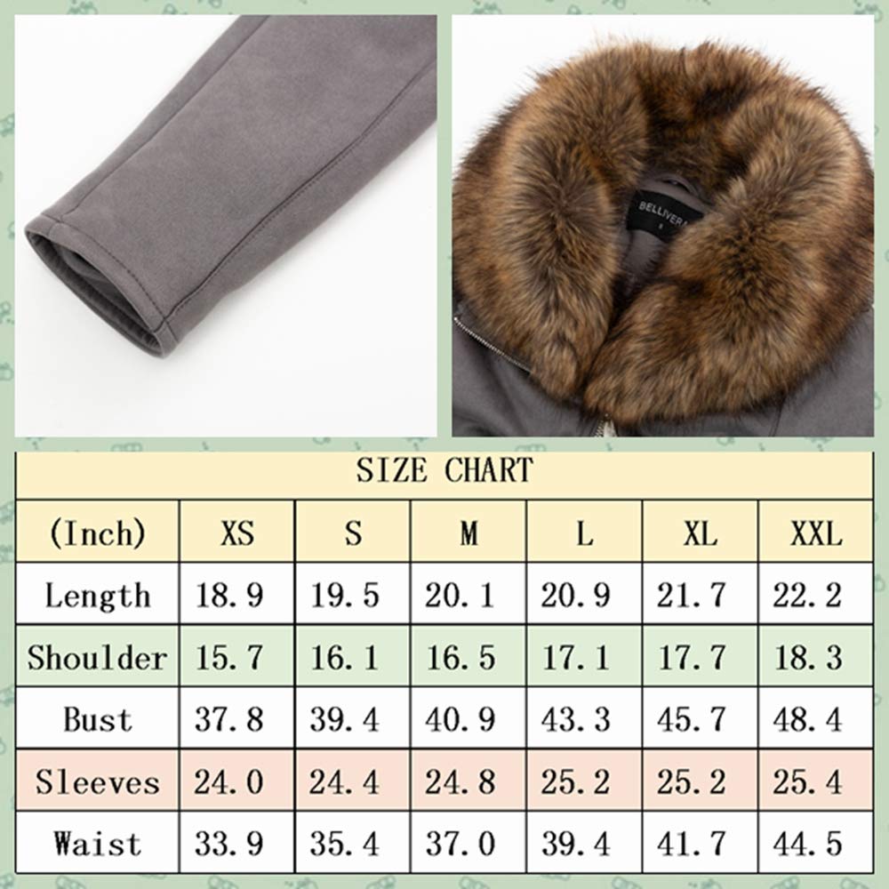 Bellivera Women's Faux Suede Jacket,