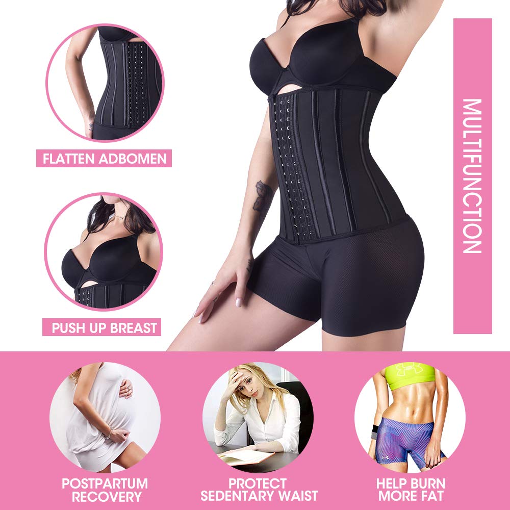 Women Waist Trainer Cincher Breathable Latex Corset Hourglass Waist Slimmer