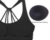 icyzone Padded Strappy Sports Bra Yoga Tops Activewear Workout Clothes for Women