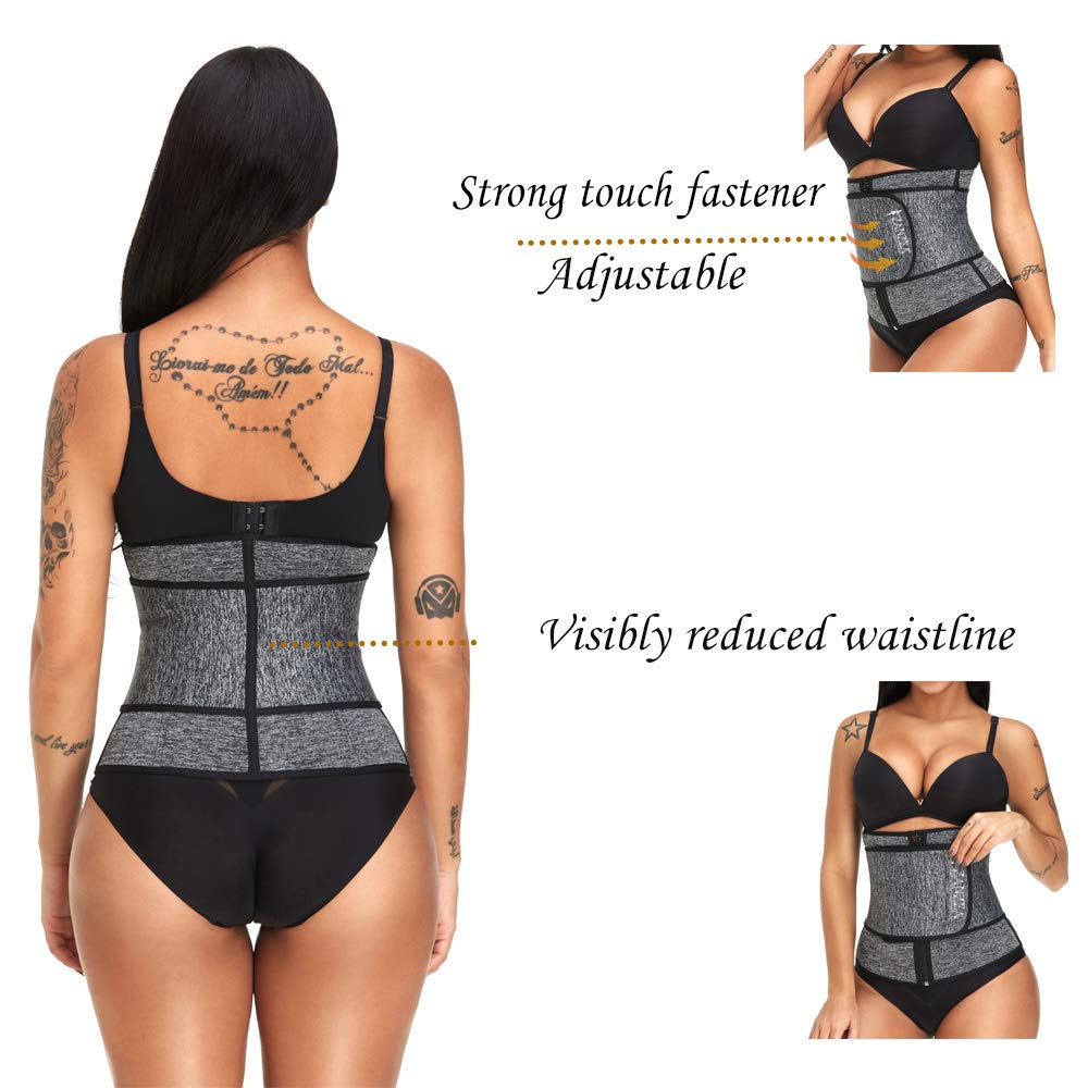 Unisex Sweat Sauna Vest Weight Loss Sports Waist Trainer Corset Body Shaper (Black, S-3XL)