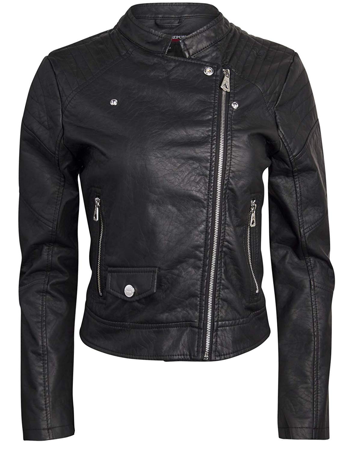 Urban Republic Women Faux Leather Moto Biker Jacket