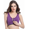 Women's Zip Front Sports Bra Wireless Post