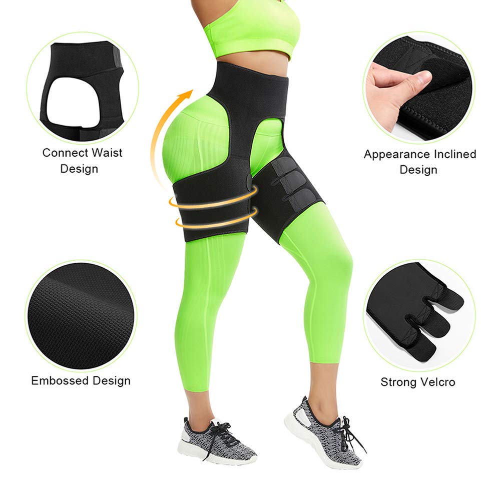 Lover-Beauty Breathe Freely Neoprene Thigh Trimmer High Waist Thigh Shaper Thigh Trainer Red XL