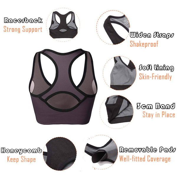 Wetopqueen Women Racerback Sports Bras,