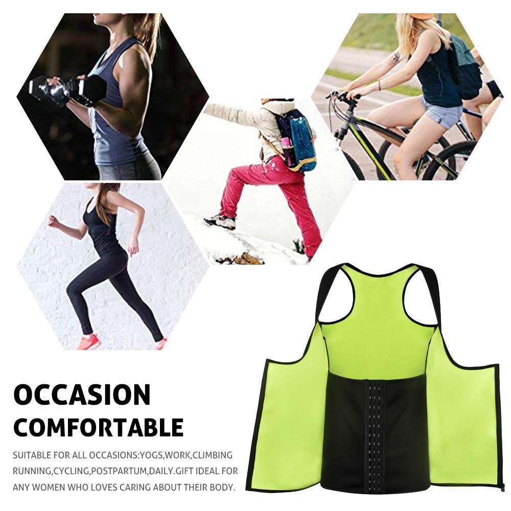 Yamadan Neoprene Underbust Waist Trainer Sweat Zipper Vest Weight Loss Body Shaper for Women