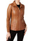 Anne Klein Zip-Front Leather Jacket