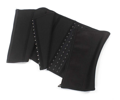 Gotoly Women Latex Waist Trainer Corset Zipper Underbust Cincher Belt Weight Loss Body Shaper