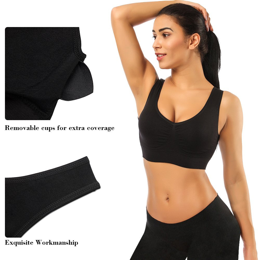 BESTENA Sports Bras for Women, Seamless Comfortable Yoga Bra with Removable Pads