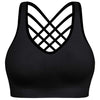 Padded Strappy Sports Bras for Women - Activewear Tops for Yoga Running Fitness