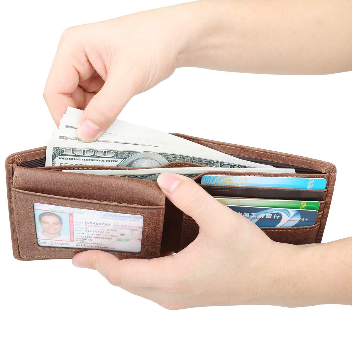 Wallet for Men-Genuine Leather RFID