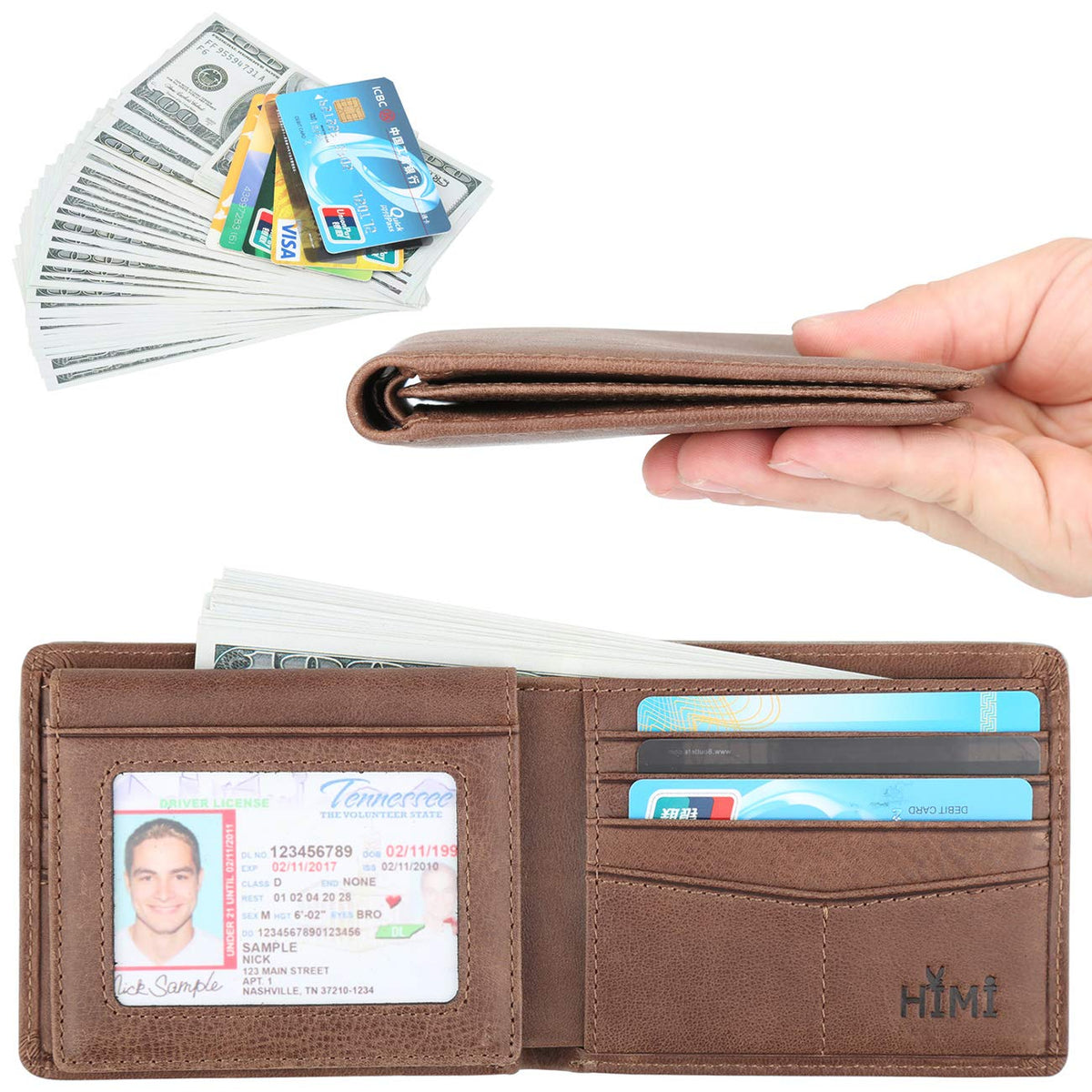 Wallet for Men-Genuine Leather RFID