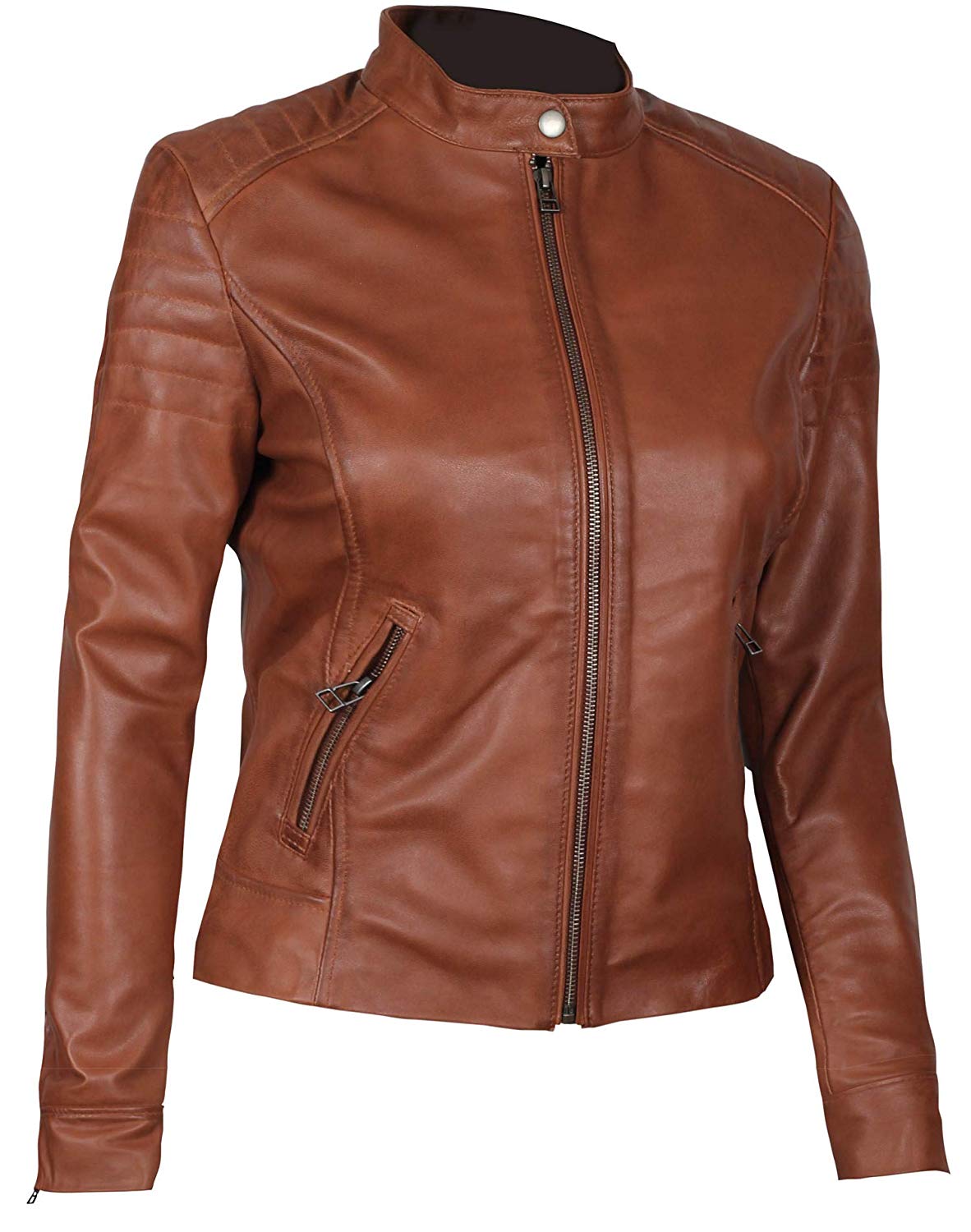 Real Lambskin Leather Jackets for Women