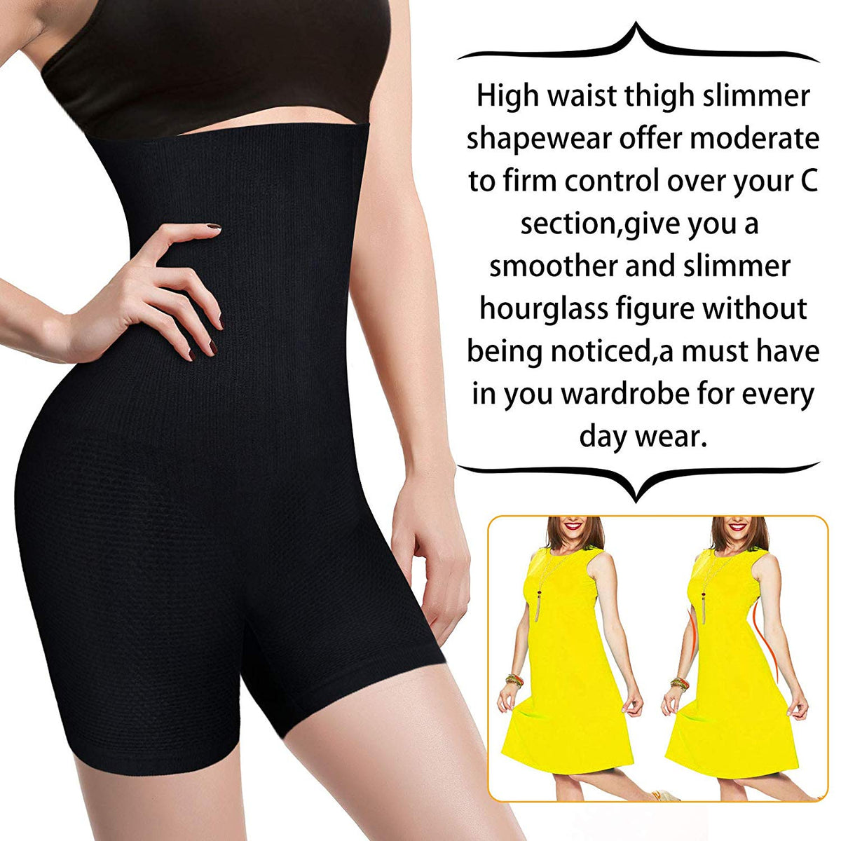 Nebility Women Waist Trainer Shapewear Tummy Control Body Shaper Shorts