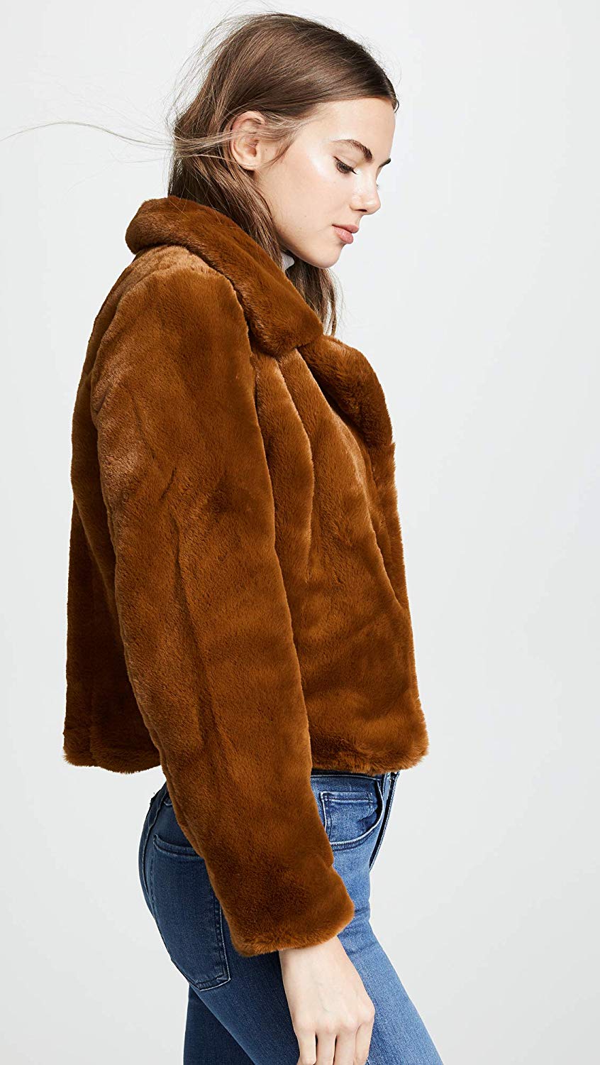 [BLANKNYC] Blank Denim Women's Cropped Faux Fur Jacket