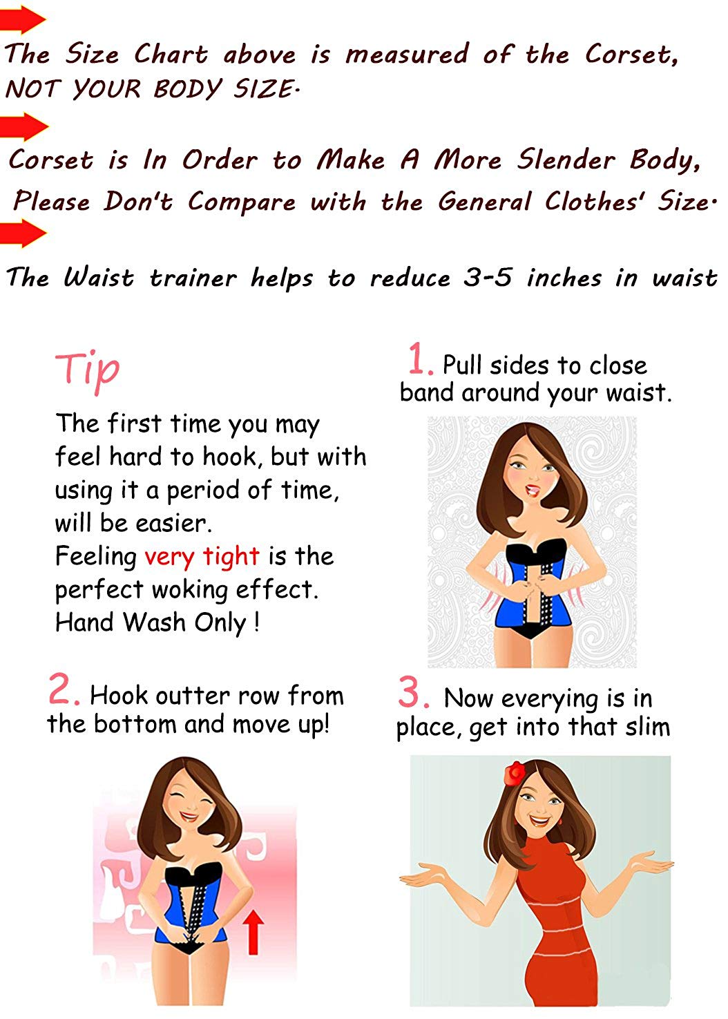 DILANNI Womens Latex Waist Trainer Corset for Weight Loss Hourglass Body Shaper