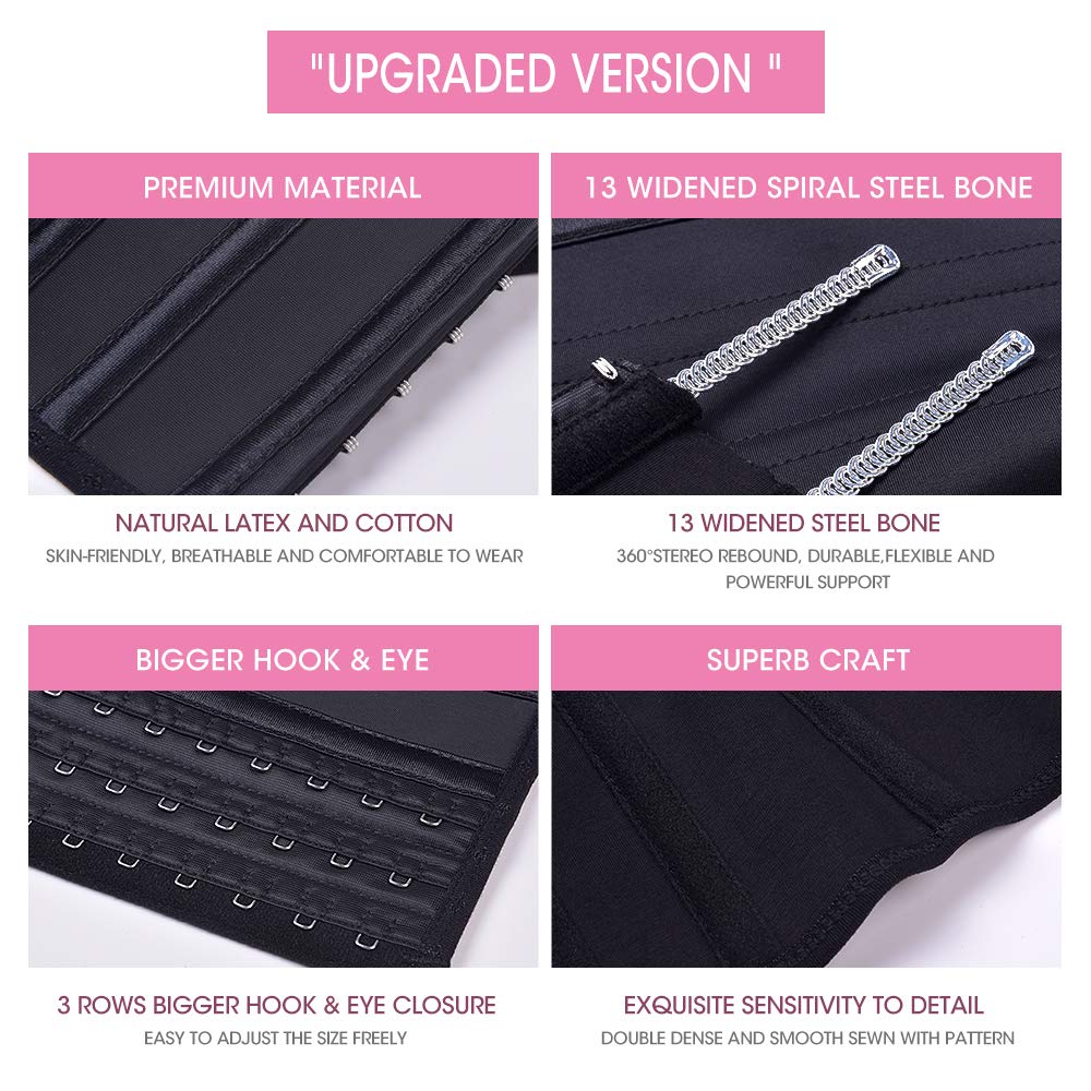Women Waist Trainer Cincher Breathable Latex Corset Hourglass Waist Slimmer