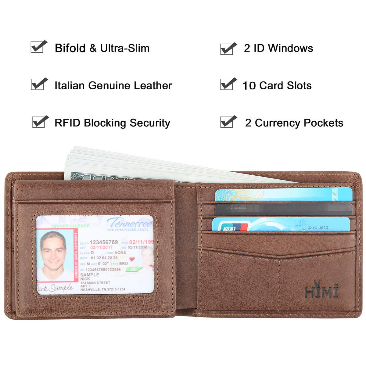 Wallet for Men-Genuine Leather RFID