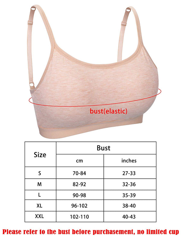 3 Pieces Mini Camisole Bra Wireless Padded Bra