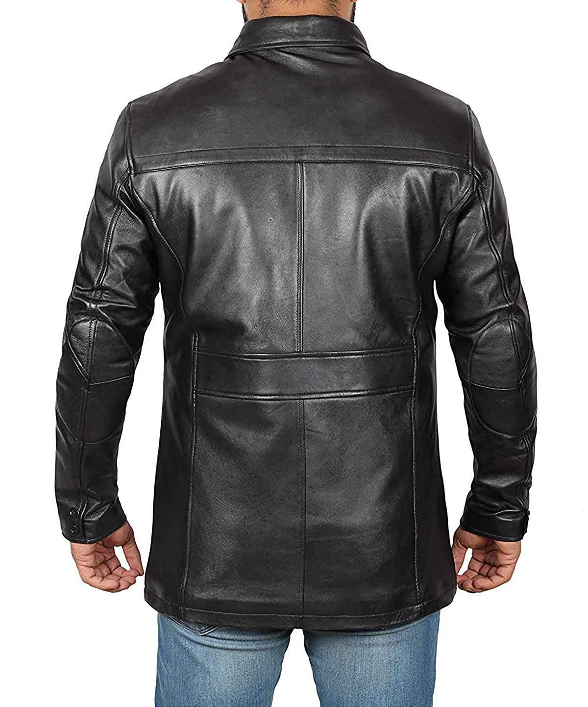 Black Real Lambskin Leather Jackets for Mens