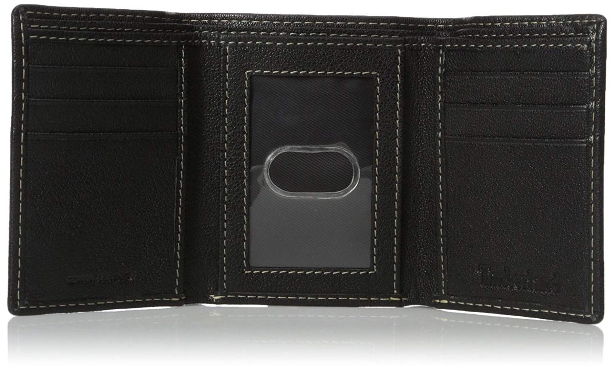 Timberland Men's Leather RFID Blocking Trifold Security Wallet