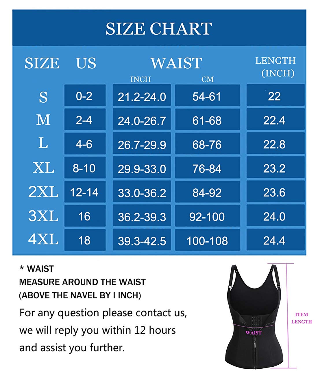 Nebility Women Waist Trainer Corset Zipper
