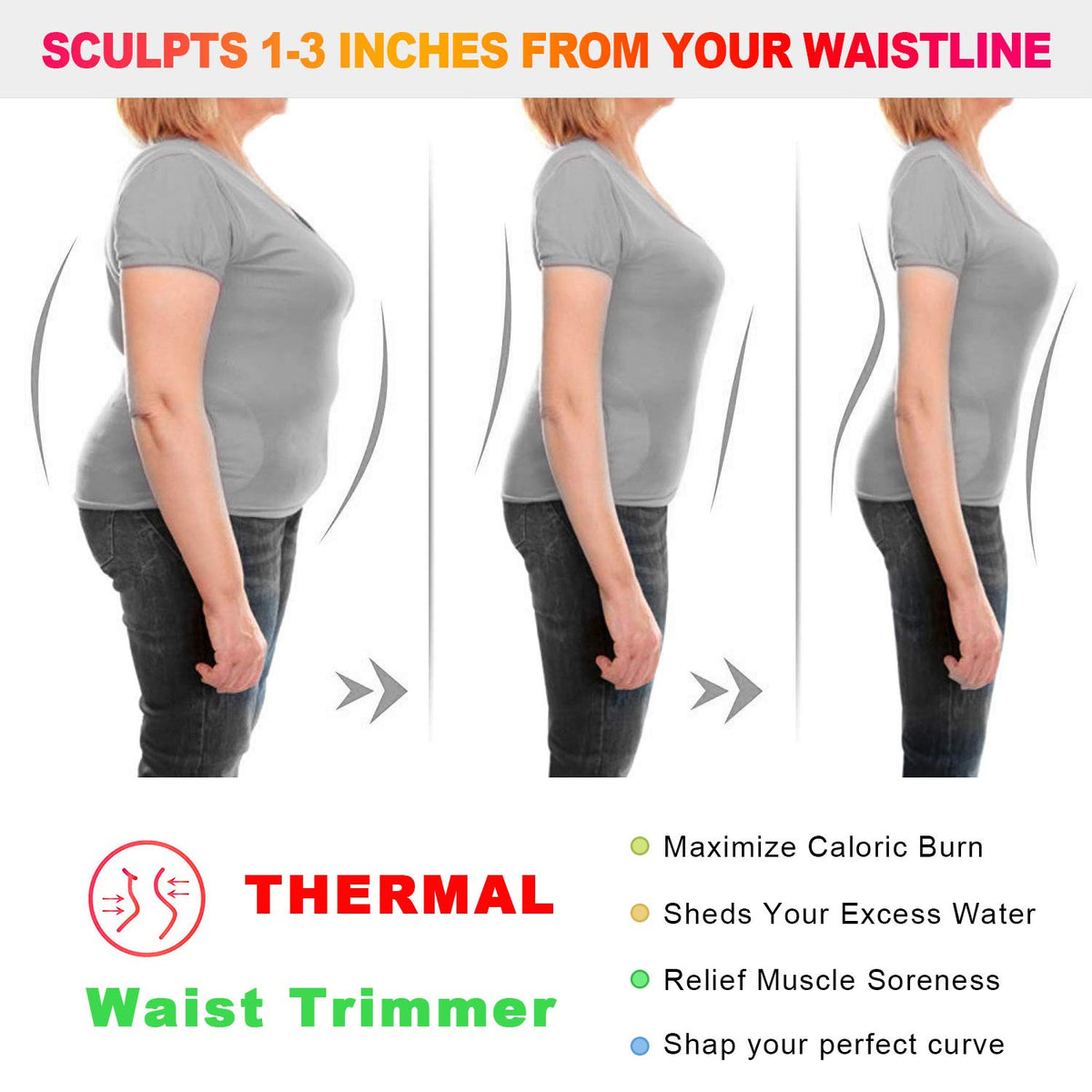 Gotoly Womens Waist Trimmer Sauna Sweat Waist Trainer Slimming