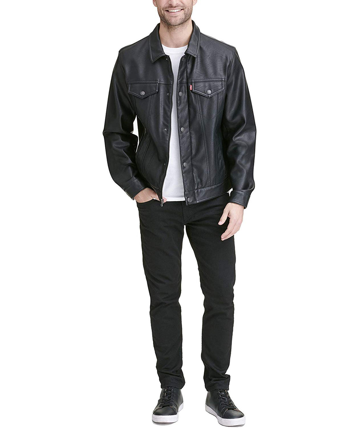 Levi's Men's Faux Leather Classic Trucker Jacket