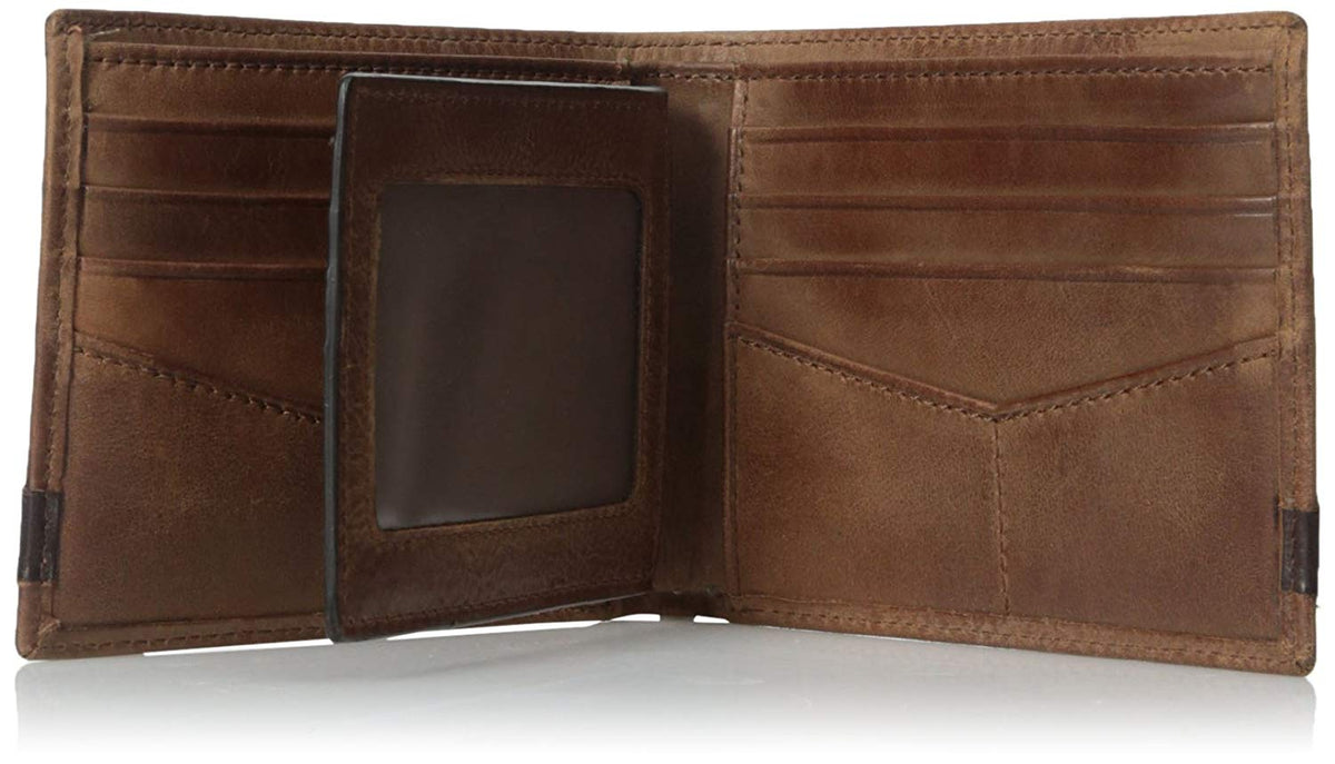 Fossil Men's Quinn Leather Bifold Flip ID Wallet