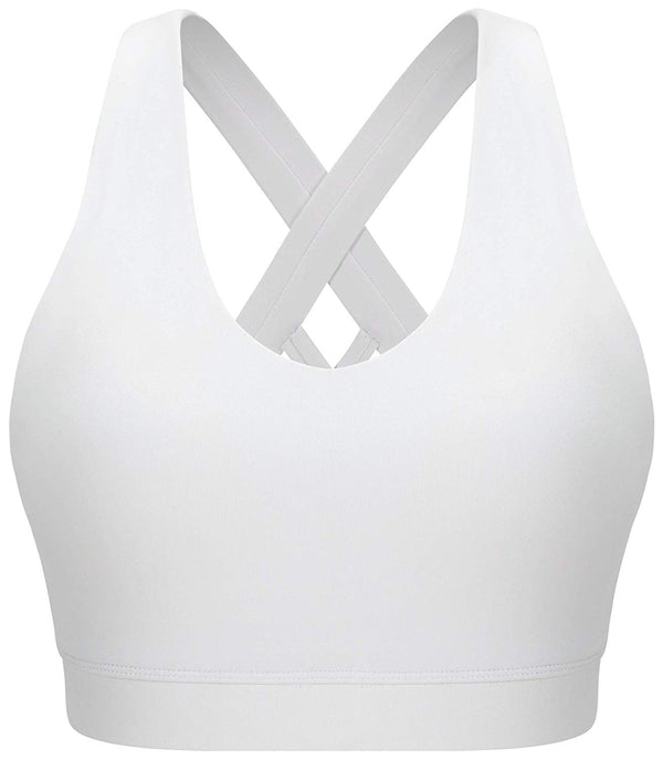 RUNNING GIRL Sports Bra for Women, Criss-Cross Back