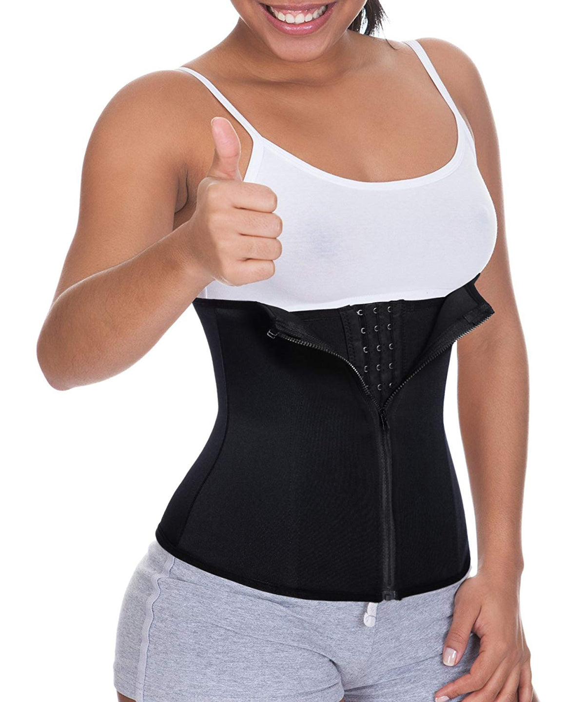 Women Waist Trainer Corset Cincher Zipper Body Shaper for Weight Loss Girdle Top Tummy Underwear Shapewear Workout Shirt