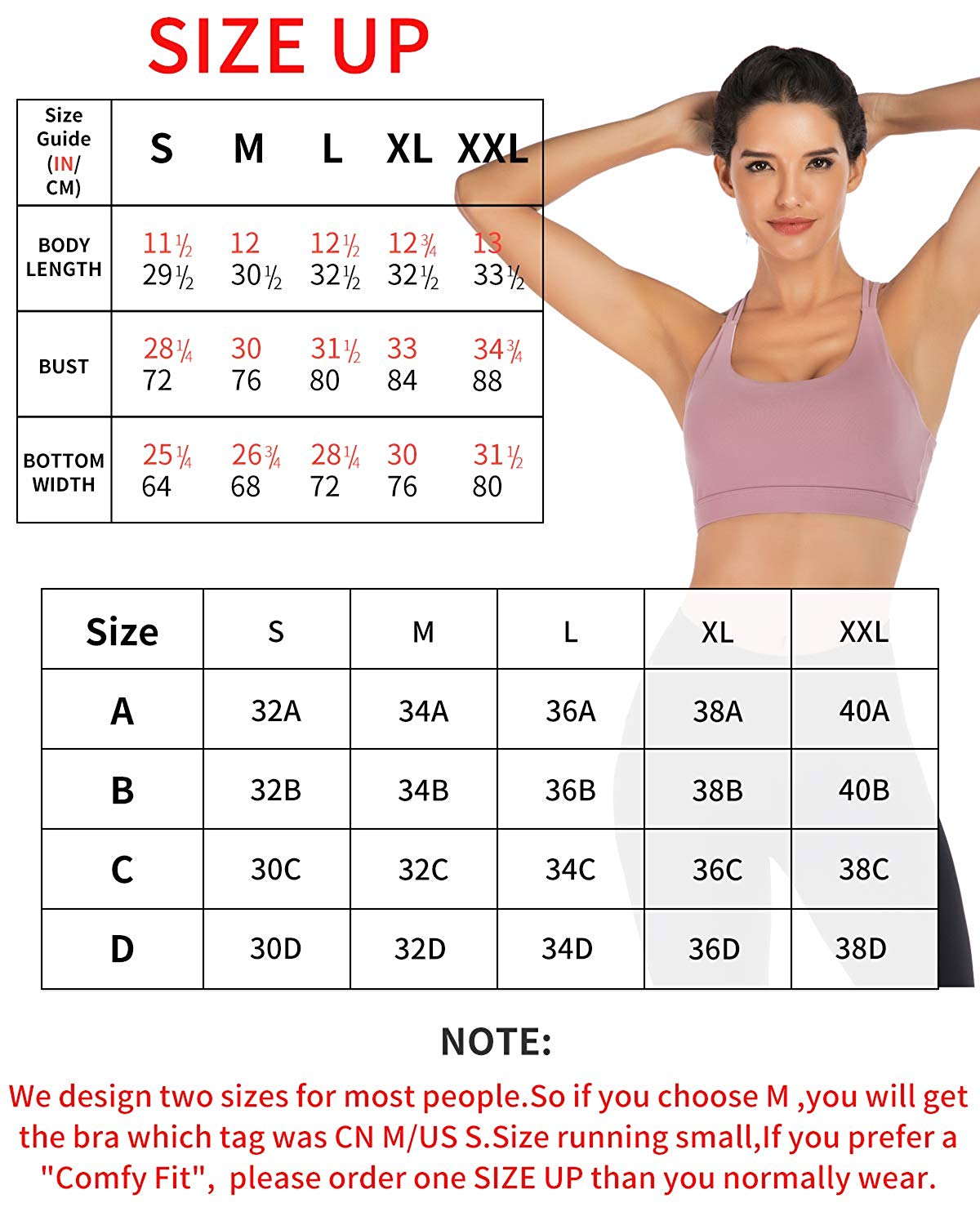 RUNNING GIRL Strappy Sports Bra for Women,