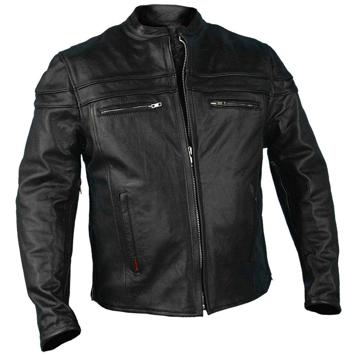 Hot Leathers JKM1011,BLK,L Men's Heavyweight