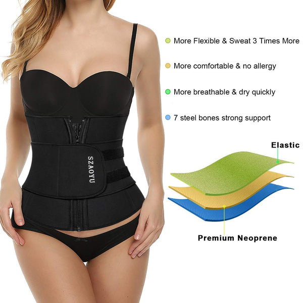 SZAOYU Neoprene Sauna Belt Sweat Waist Trainer