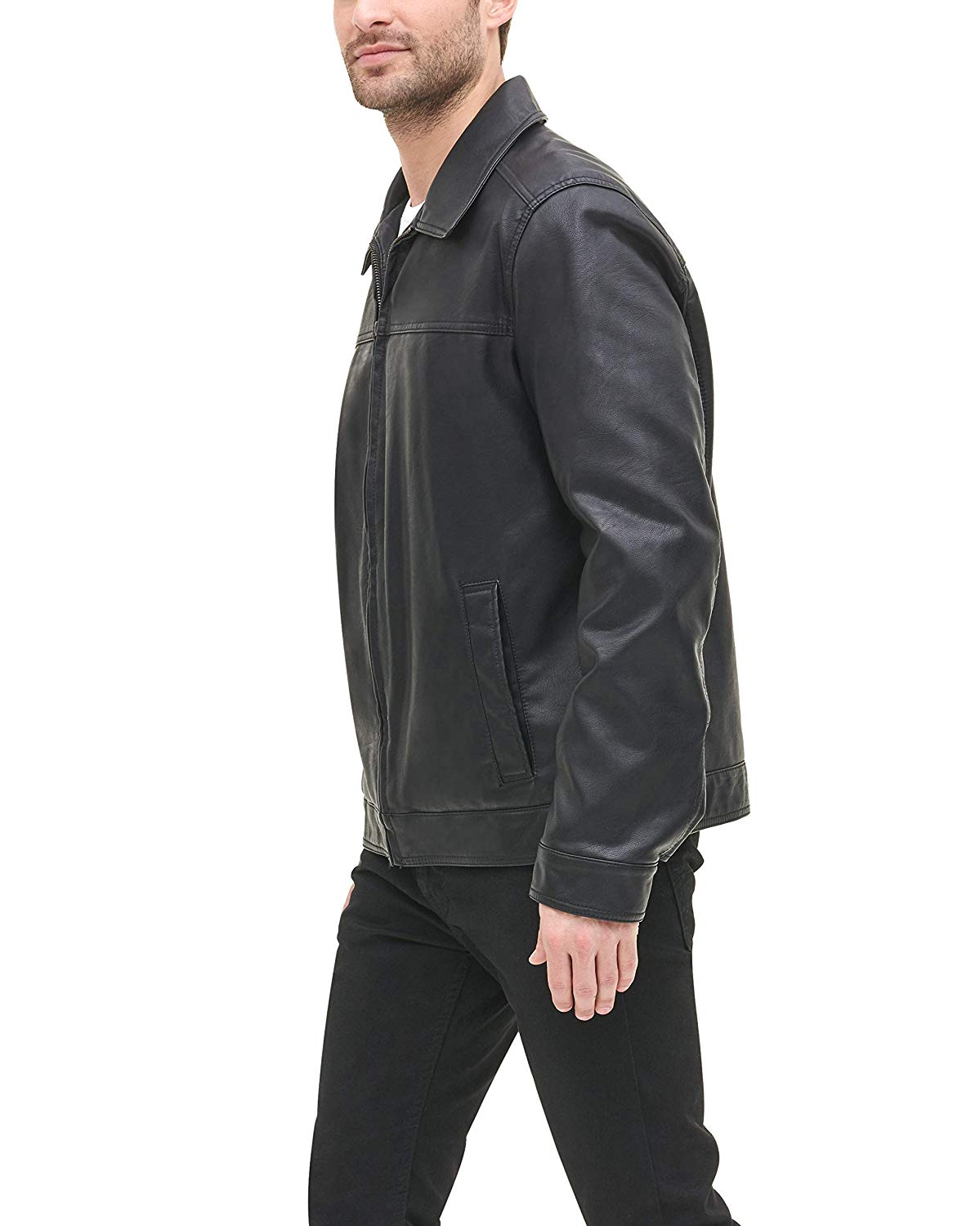 BGSD Men Aaron Classic Cowhide Leather Bomber Jacket – Luxury Lane