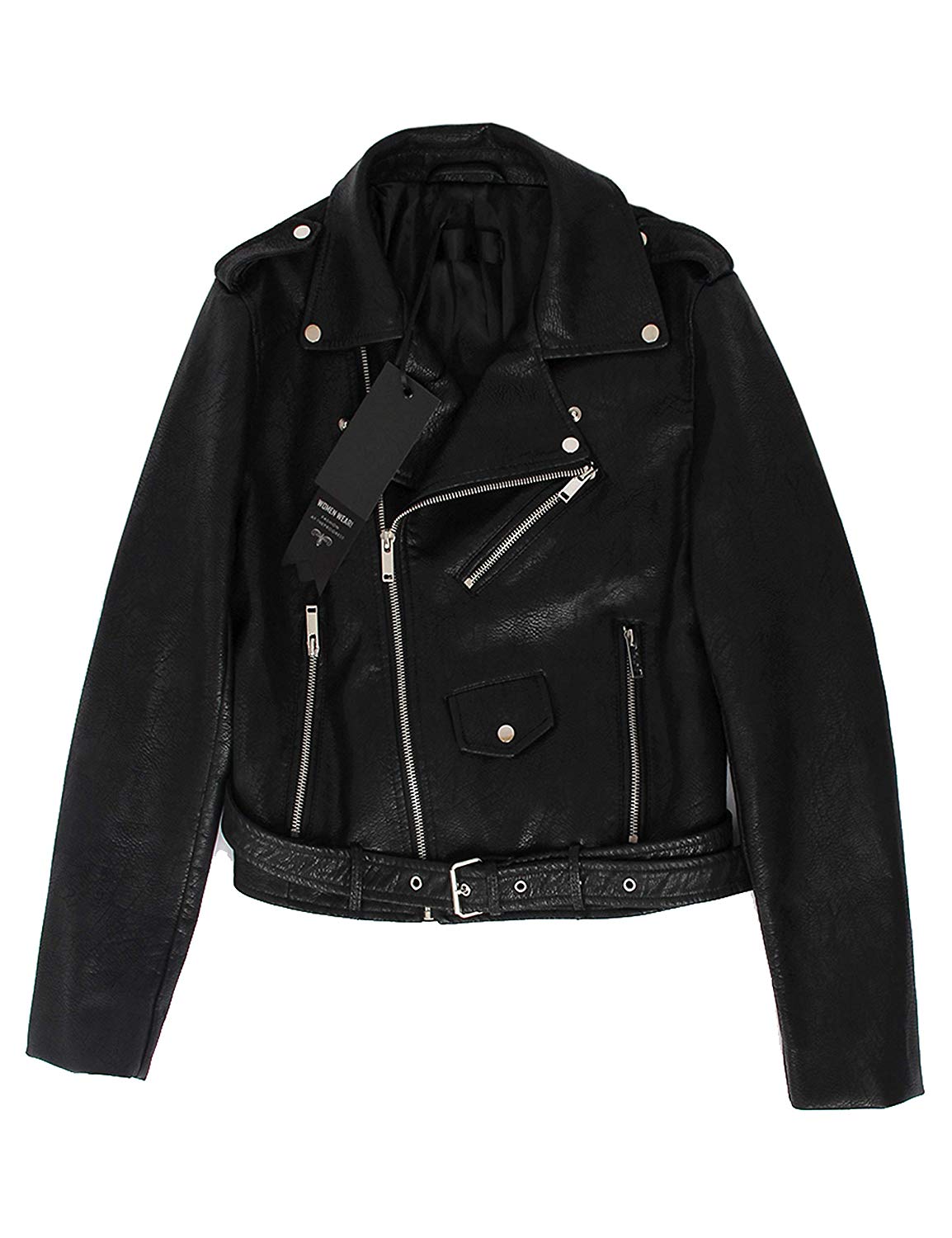 Jhichic Women's Faux Leather Textured jacket