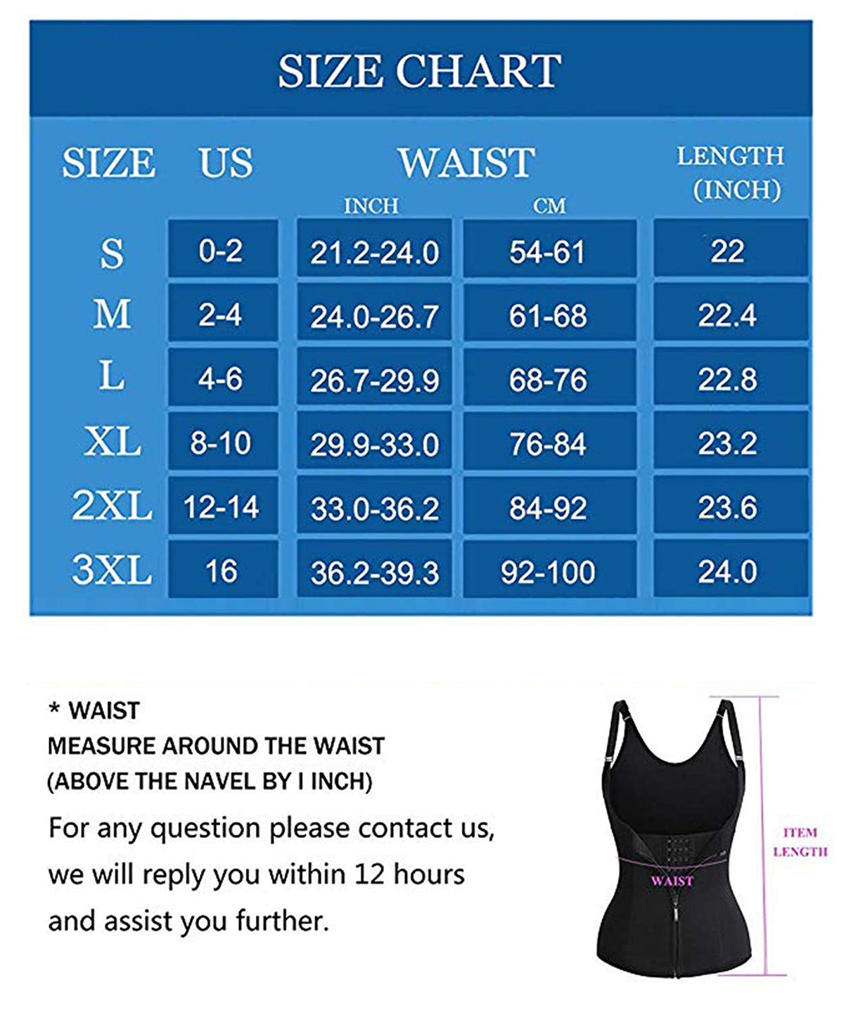 BSFASTHK Women Waist Trainer for Weight Loss - Neoprene Sweat Sauna Suits with Adjustable Strap - Body Shaper Sport Girdle