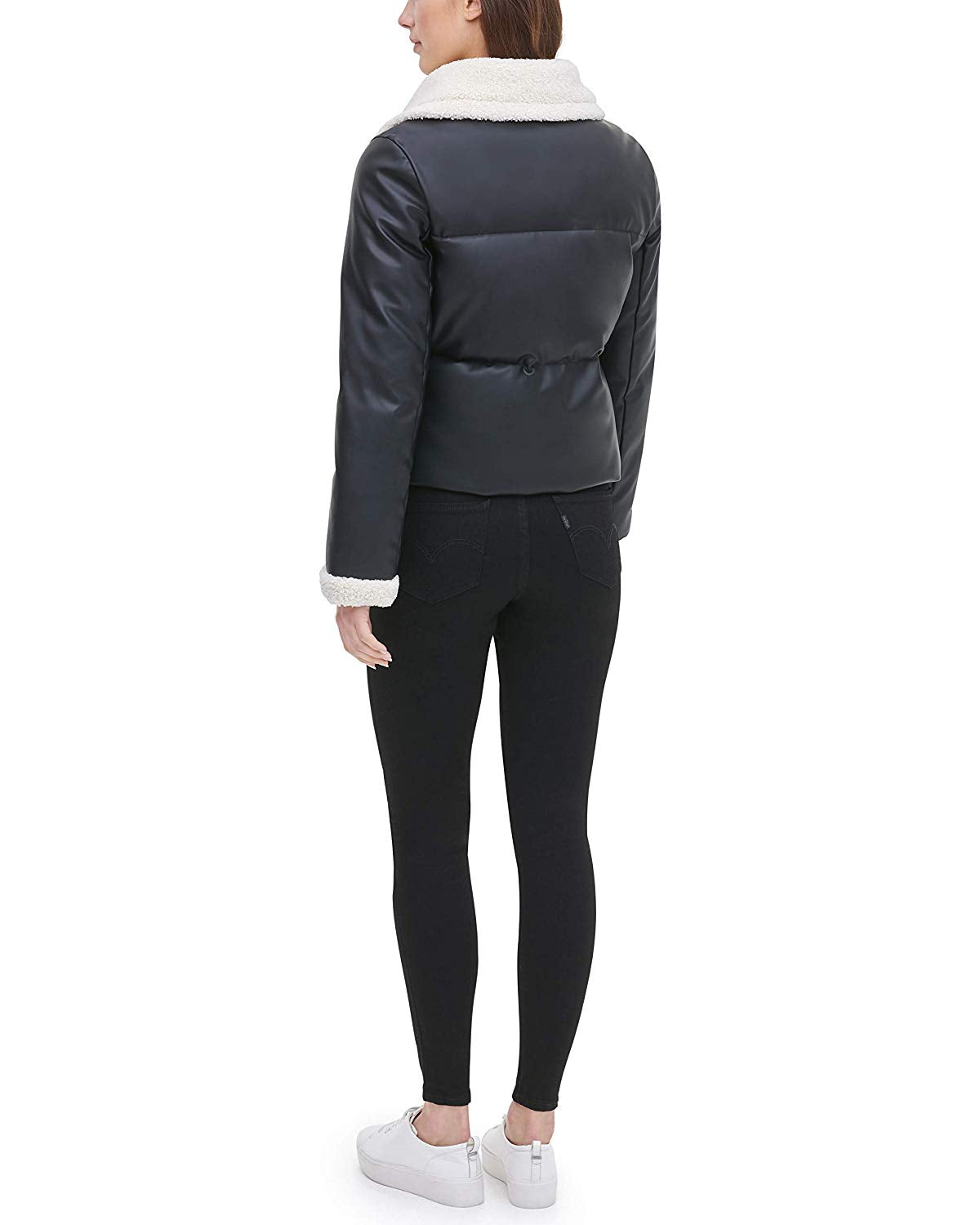 Levi's Women's The Breanna Smooth Lamb Faux Leather Puffer Jacke