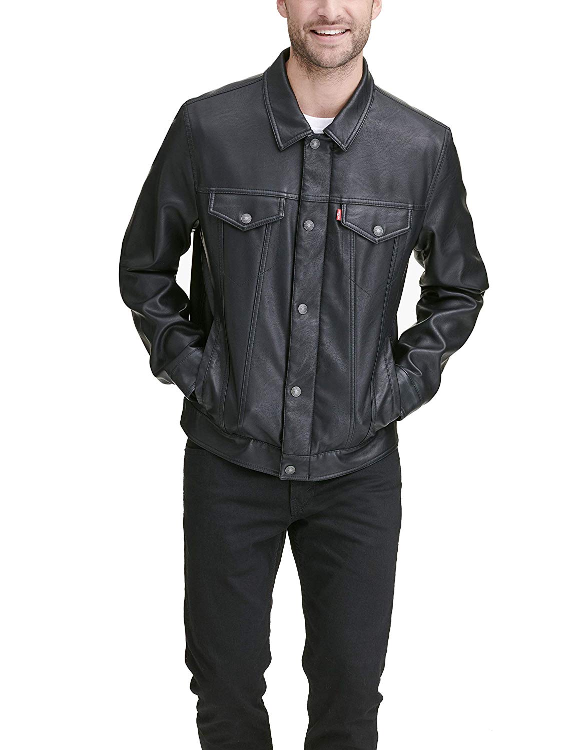 Levi's Men's Faux Leather Classic Trucker Jacket