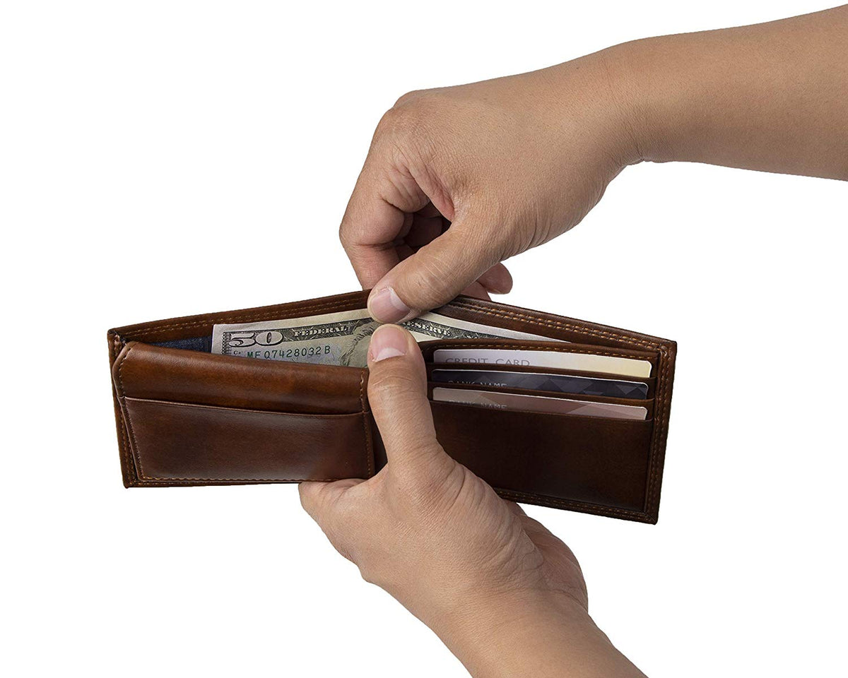 Amazon Essentials Men's RFID Blocking Passcase Bifold Wallet