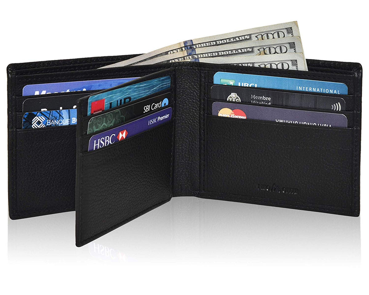 Genuine Leather Bifold Wallets for Men