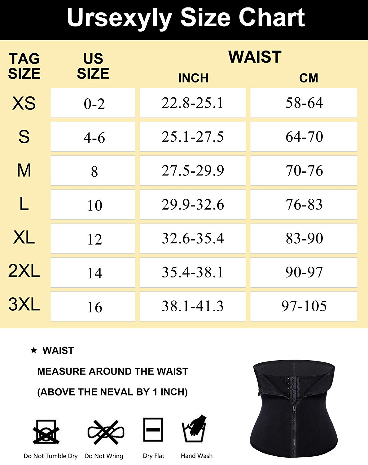 Ursexyly Women Waist Trainer Corset Zipper Hook Shapewear Double Control Body Shaper Tummy Fat Burning Waist Cincher