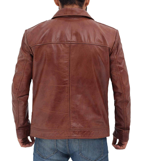 Brown Leather Jacket Men