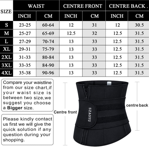 SZAOYU Neoprene Sauna Belt Sweat Waist Trainer