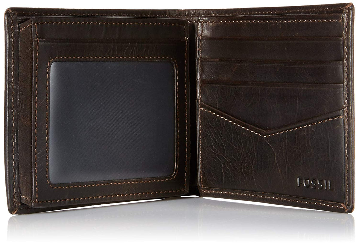 Fossil Men's Bifold Wallet with Flip ID Window