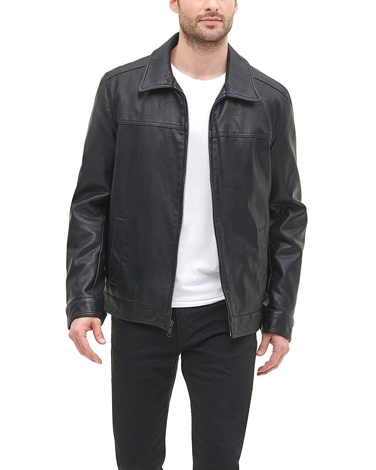 Tommy Hilfiger Men's Classic Faux Leather Jacket