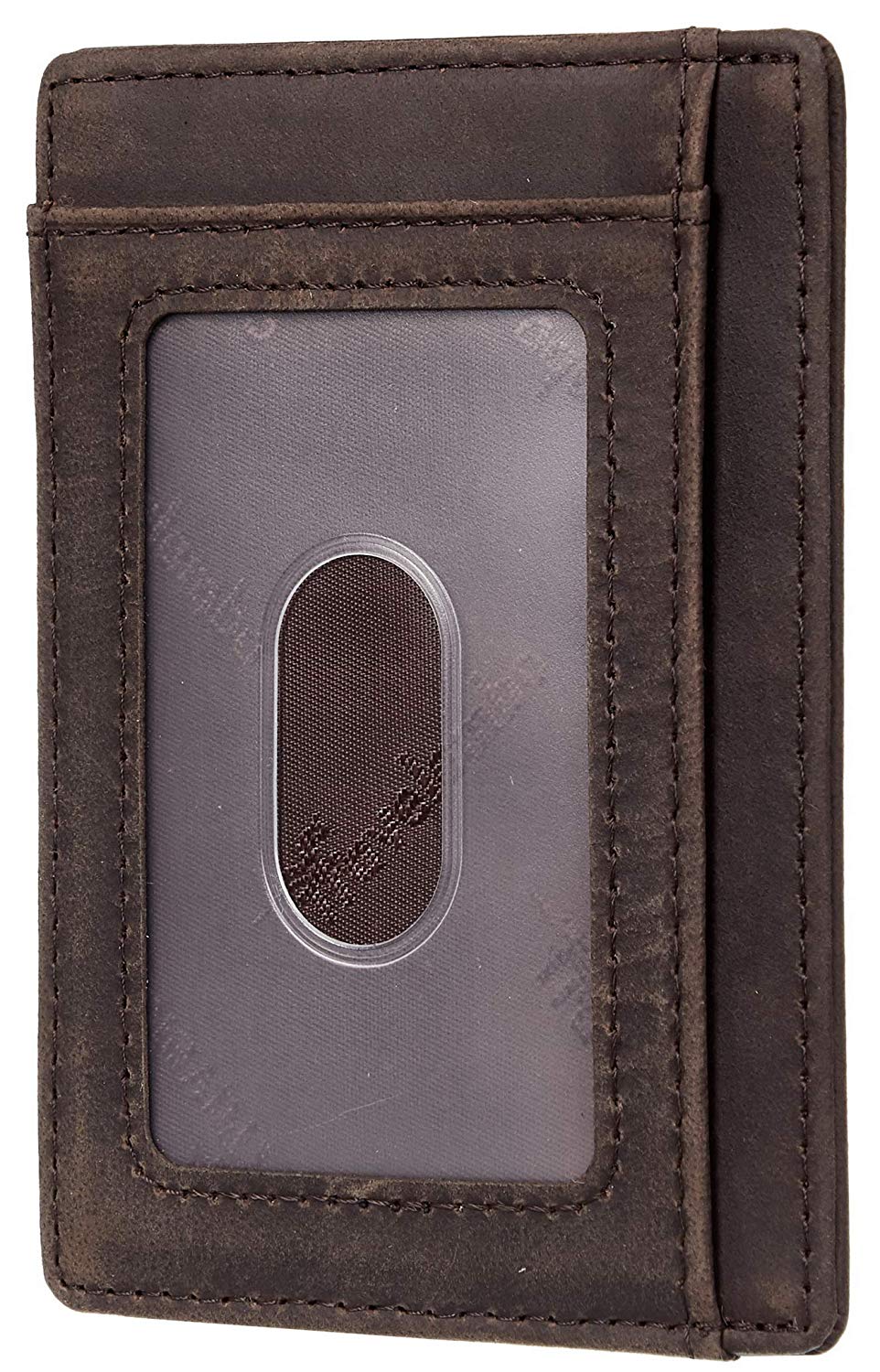 Travelambo Front Pocket Minimalist Leather Slim Wallet